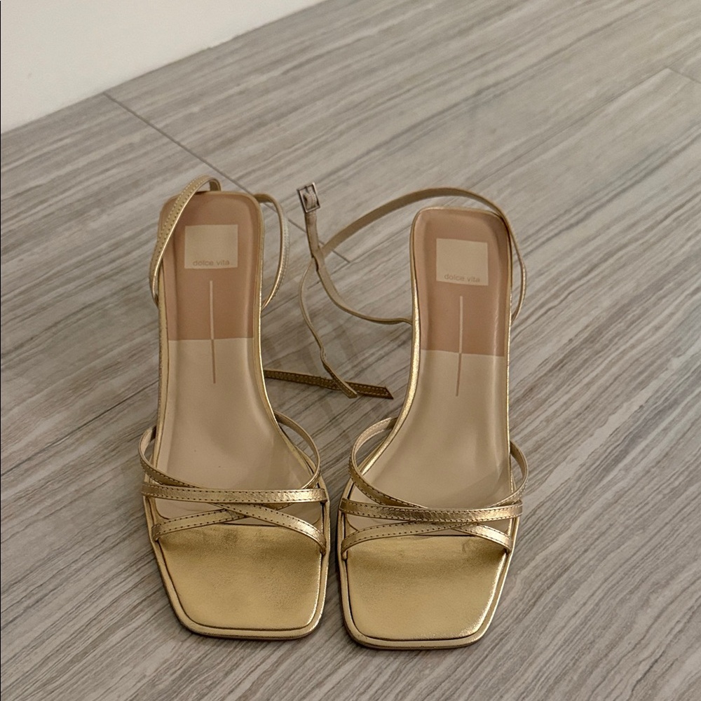 Dolce Vita Gold Strappy Heels